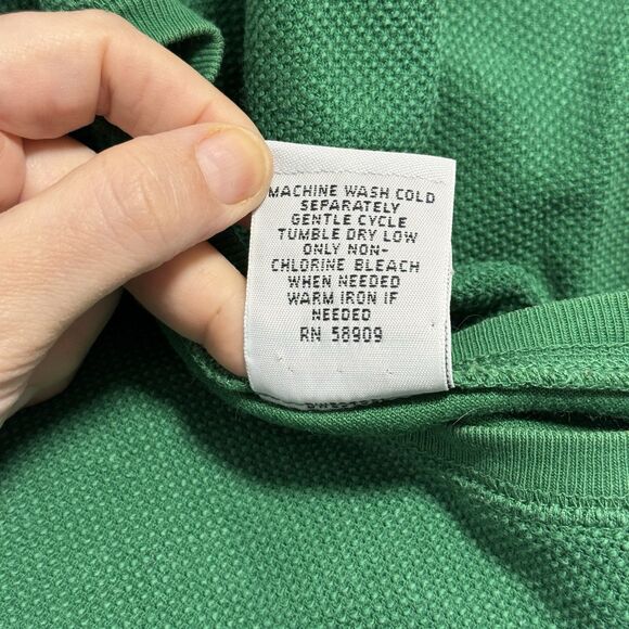 Vtg Waffle Knit Holiday Long Sleeve Women L Green Christmas Thermal Granny House - Picture 10 of 10